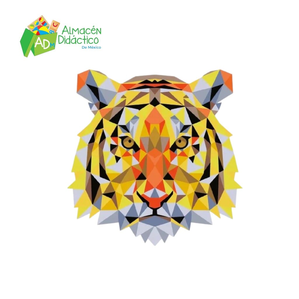 PINTA POR NUMERO - TIGRE GEOMETRICO