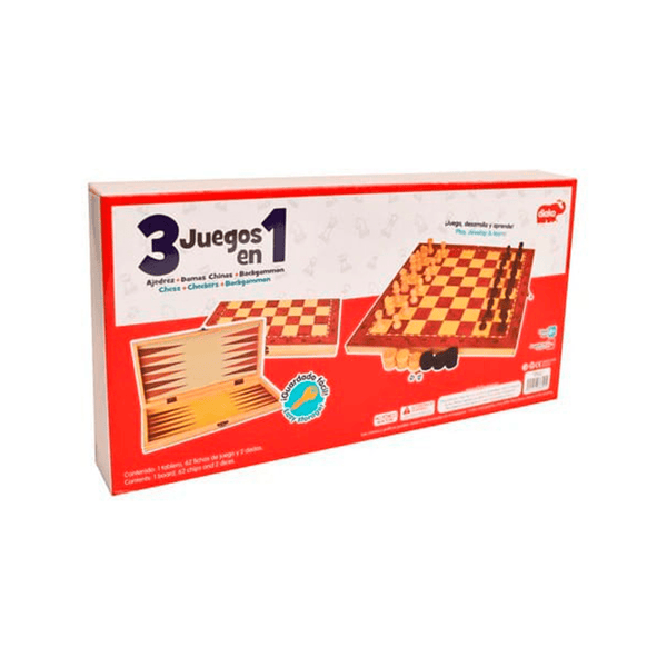 3 juegos de mesa en 1