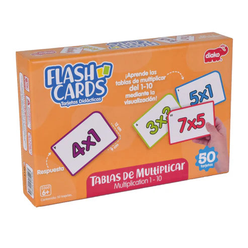 FLASH CARDS TABLAS DE MULTIPLICAR 1-10