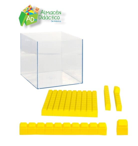 BASE 10 CON CUBO TRANSPARENTE