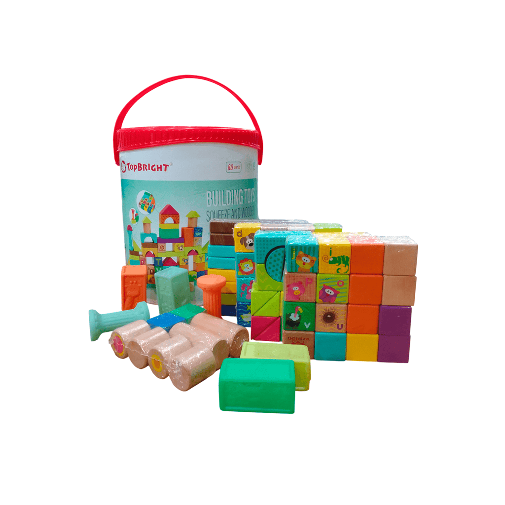 Bloques de madera y foamy