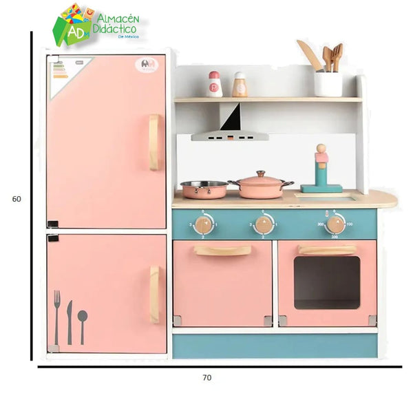 Cocina con Refrigerador Para Niños