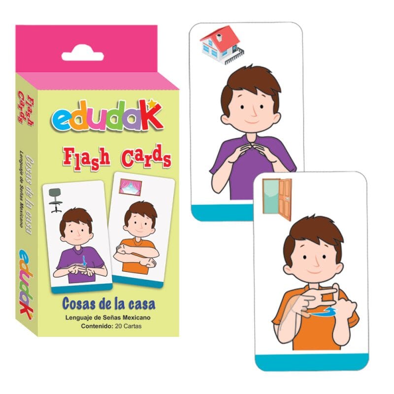 FLASH CARDS OBJETOS DE LA CASA (LENGUAJE DE SEÑAS)