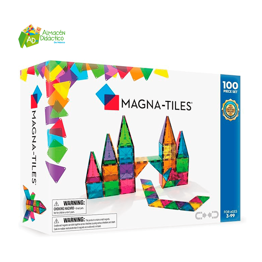 JUEGO DE 100 PIEZAS MAGNA-TILES CLEAR COLORS