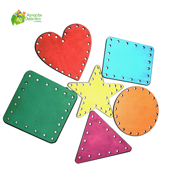 JUEGO DE ENSARTE CON 6 PIEZAS - FIGURAS GEOMETRICAS
