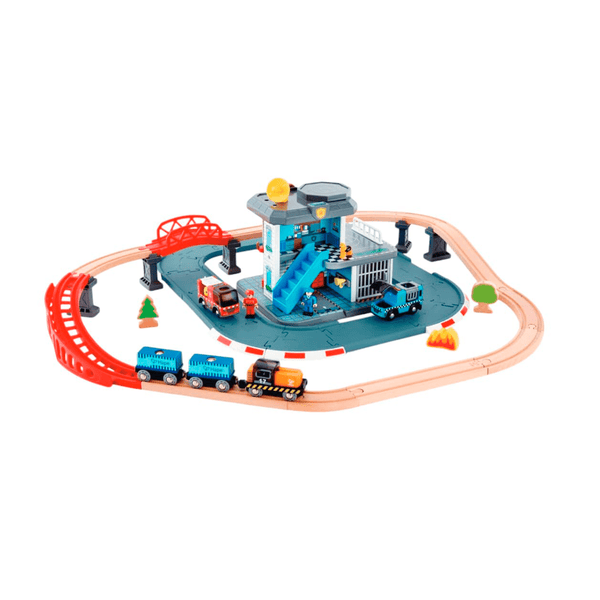 Juego de estación de policía y bomberos