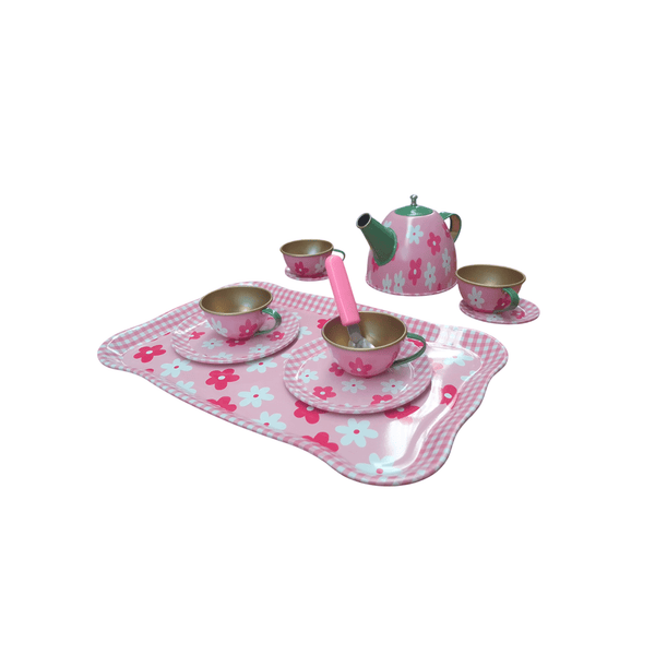 Juego de té metálico