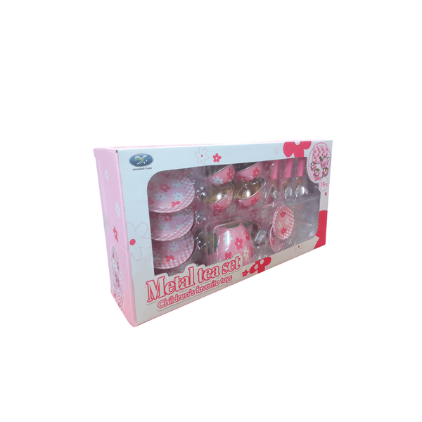 Juego de té metálico