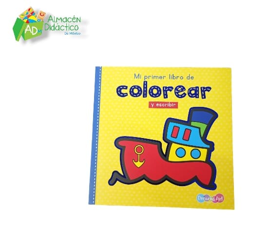 LIBRO COLOREAR Y ESCRIBIR COLOR-AMARILLO