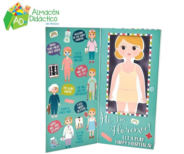 MUÑECA MAGNETICA DE MADERA FLORENCIA