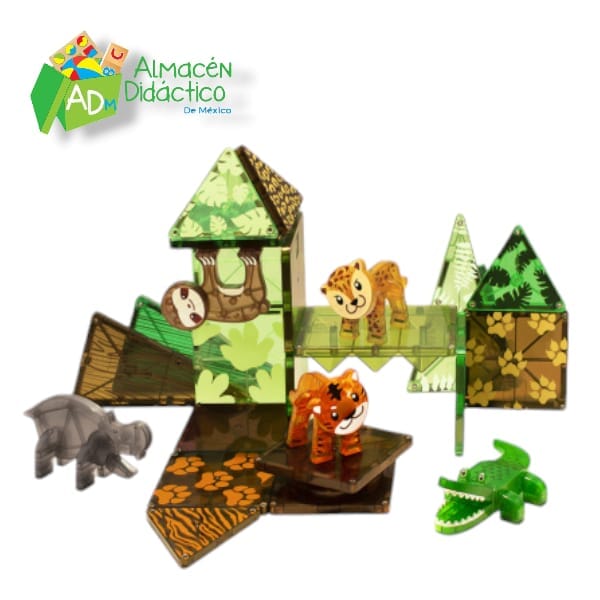 Magna Tiles de Construccion Jungla para Niños