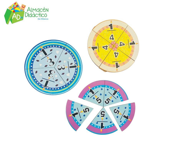 PASTEL DE FRACCIONES MADERA