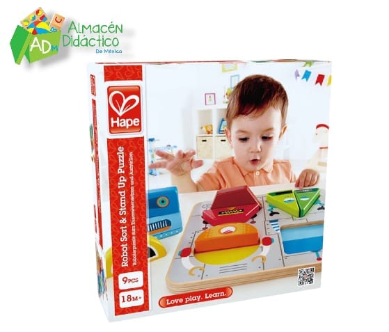 ROMPECABEZAS DE ROBOTS CLASIFICADOR - HAPE -  ROBOT SORT & STAND UP PUZZLE