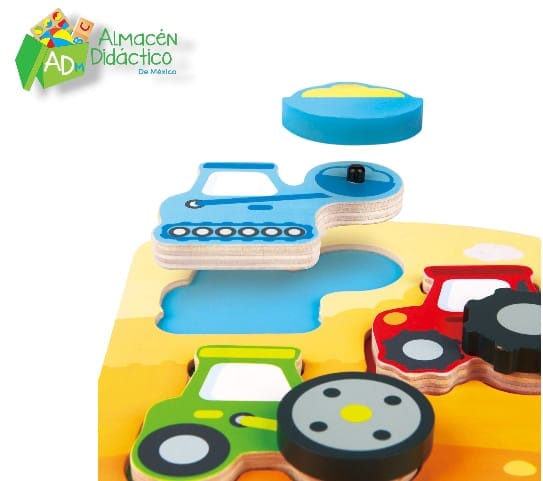 ROMPECABEZAS DINAMICO DE CONSTRUCCIÓN - HAPE  - DYNAMIC CONSTRUCTION PUZZLE