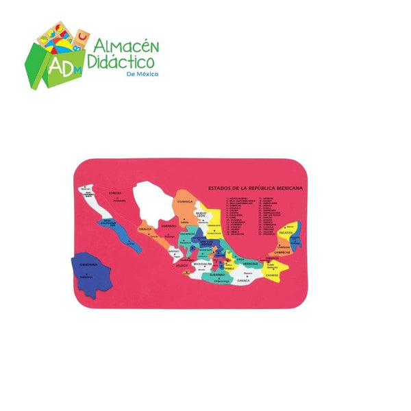 ROMPECABEZAS DE FOAMY DE LA REPÚBLICA MEXICANA
