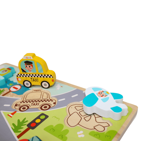 Rompecabezas chunky transportes