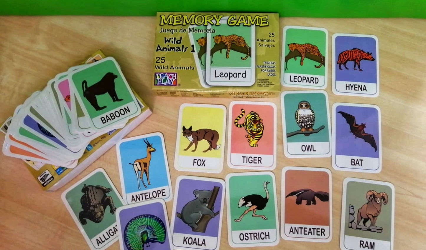 MEMORY GAME WILD ANIMALS 1