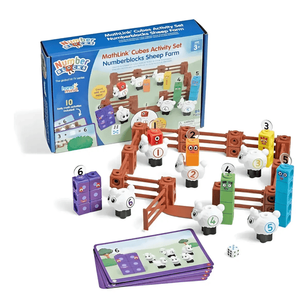 JUEGOS DE ACTIVIDADES CUBOS MATHLINK GRANJA DE OVEJAS NUMBERBLOCKS