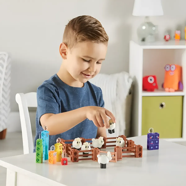 JUEGOS DE ACTIVIDADES CUBOS MATHLINK GRANJA DE OVEJAS NUMBERBLOCKS