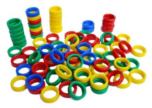 ANILLOS DE PLASTICO CON 100 PIEZAS