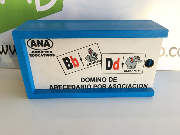 DOMINO DE MADERA ABECEDARIO POR ASOCIACIÓN