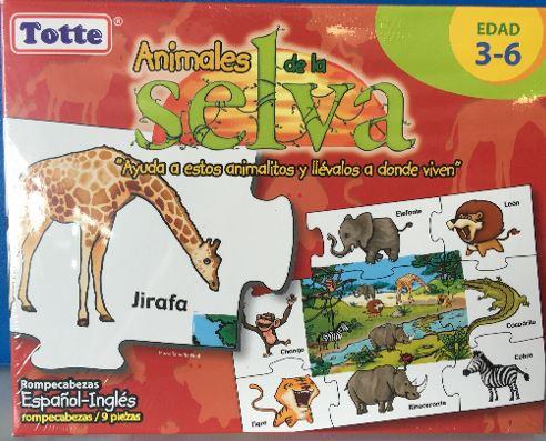 ANIMALES DE LA SELVA ( ESPAÑOL - INGLES)