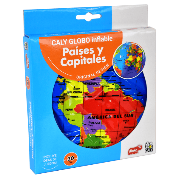 CALY GLOBO INFLABLE PAÍSES Y CAPITALES