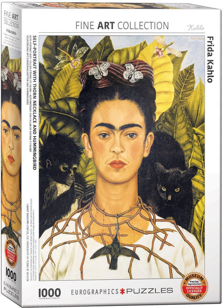 ROMPECABEZAS FRIDA KAHLO - PORTRAIT WITH THORN NECKLACE & HUMMINGBIRD 1000 PCS