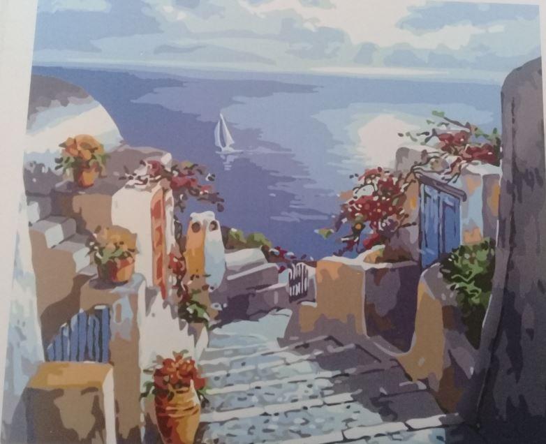 PINTA POR NUMERO - VACACIONES EN SANTORINI