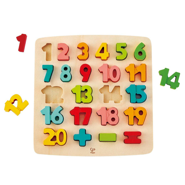 ROMPECABEZA DE NÚMEROS Y MATEMÁTICO ROBUSTO - HAPE - CHUNKY NUMBER MATH PUZZLE