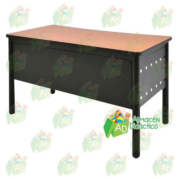 ESCRITORIO PARA MESTRO CON FALDON Y CAJONERAS (SOBRE PEDIDO)