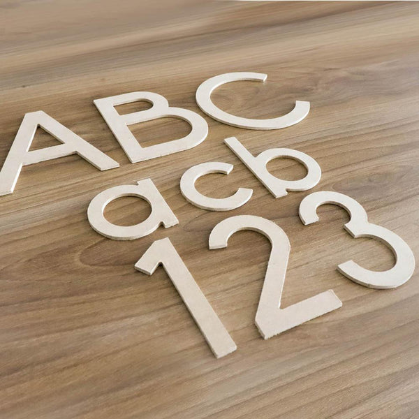 ABECEDARIO Y NÚMEROS DE MADERA